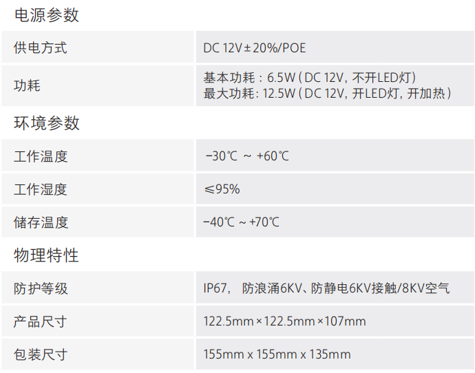 DH-HY-FT241LD热成像感温火灾探测器技术参数