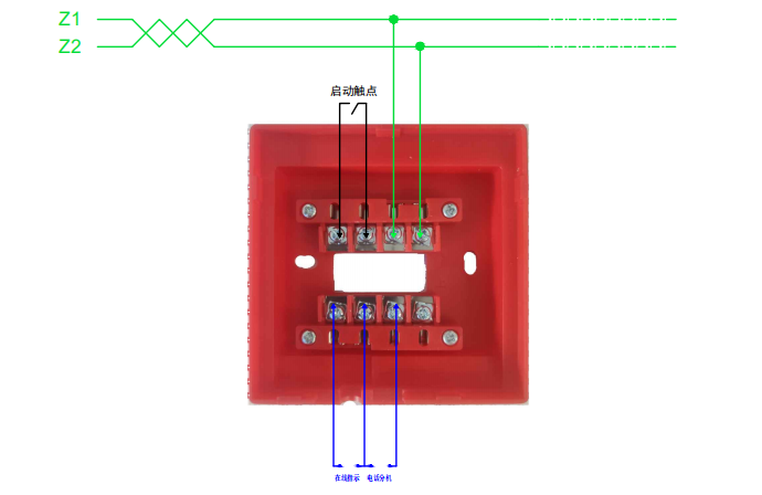 J-SAP-YKS5120 手动火灾报警按钮接线图