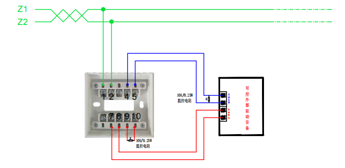JKM-YKS5210输入/输出模块无源直流触点启动方式接线图