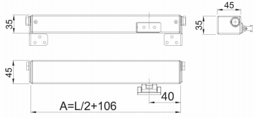 ZTM-A35-300A手摇链式开窗器外形尺寸