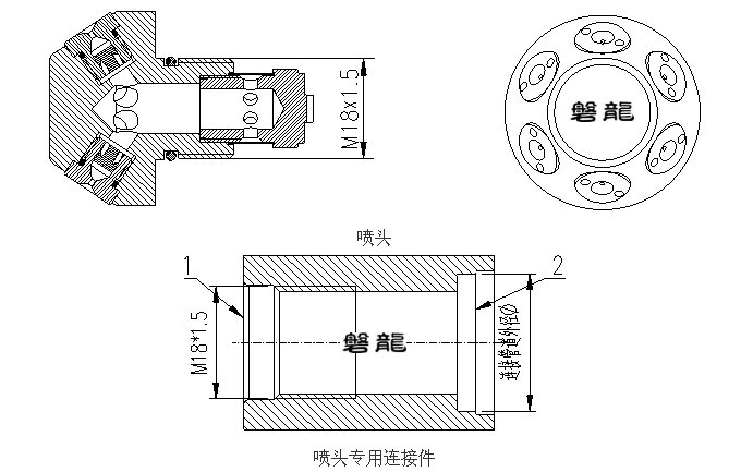 XSW-T系列高压细水雾喷头（开式）结构组成