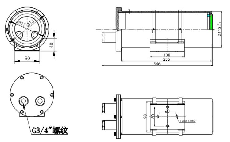 GL-EX325(P)-I5(4/6/8/12mm)防爆网络摄像机防爆摄像头产品尺寸