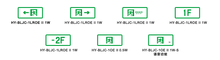 HY-BLJC-1LREⅡ1W集中电源集中控制型消防应急标志灯具面板类型