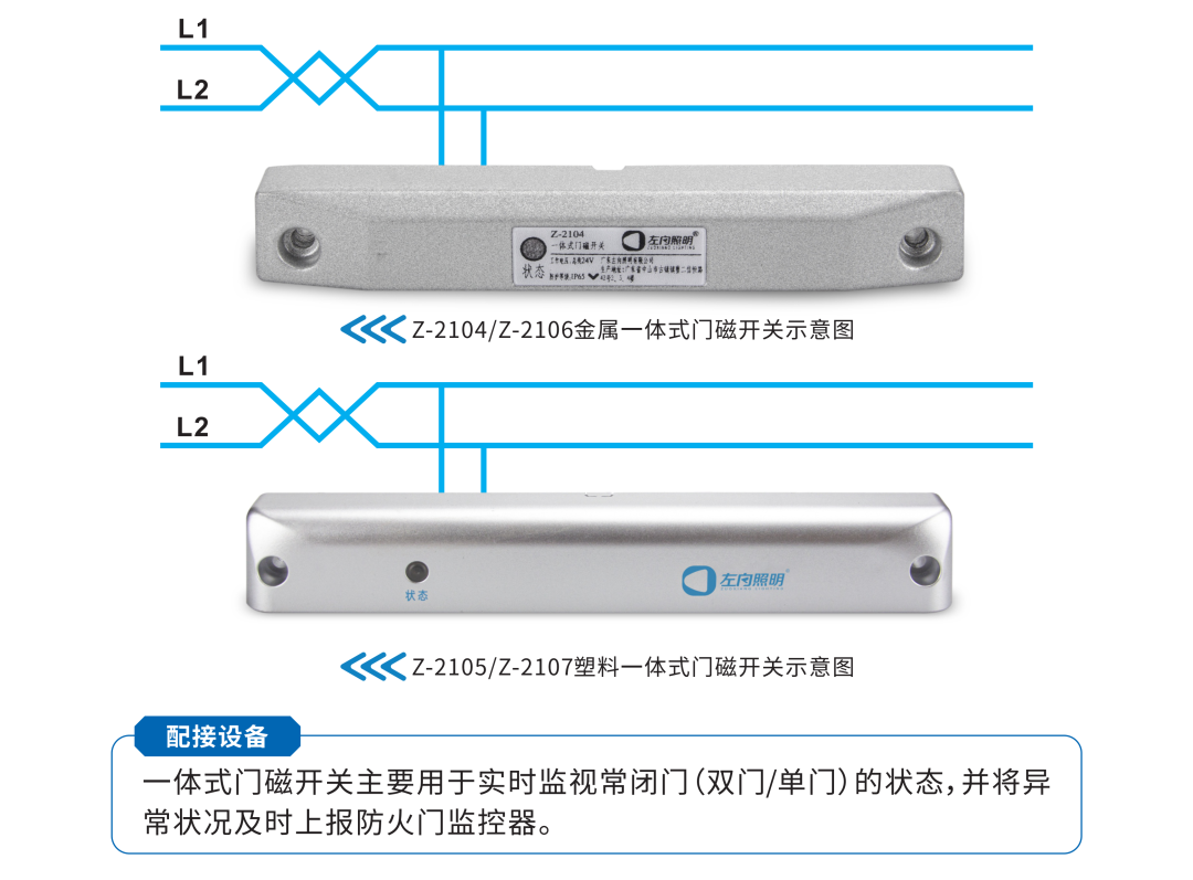 Z-2104/Z-2106/Z-2105/Z-2107  一体式门磁开关