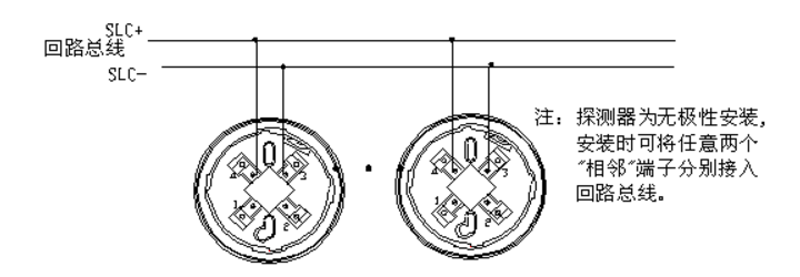 JTY-GD-2101点型光电感烟火灾探测器接线图