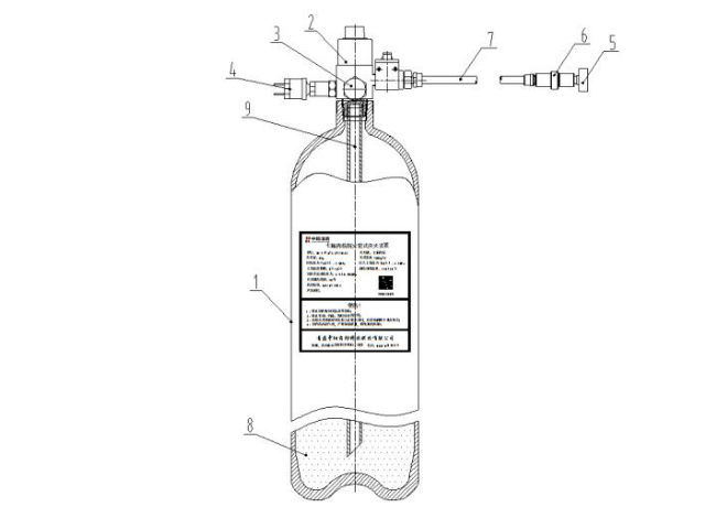 TH-Z-Q-6/2.5/170-SF七氟丙烷探火管式灭火装置装置构成
