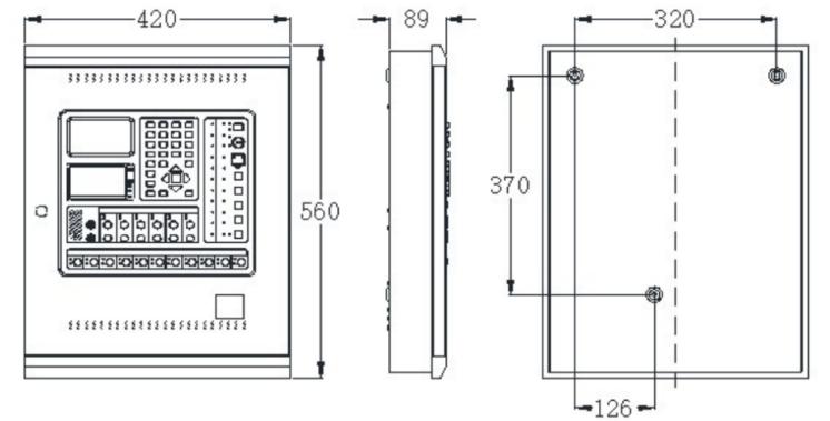 SEC3002火灾报警控制器(联动型)外观尺寸