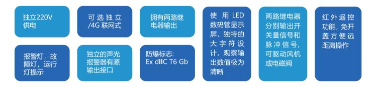 GTY-RT007工业及商业用途点型可燃气体探测器产品特点