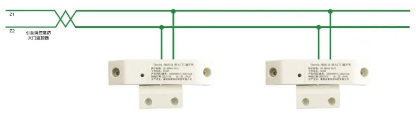 TM3611B防火门门磁开关接线图