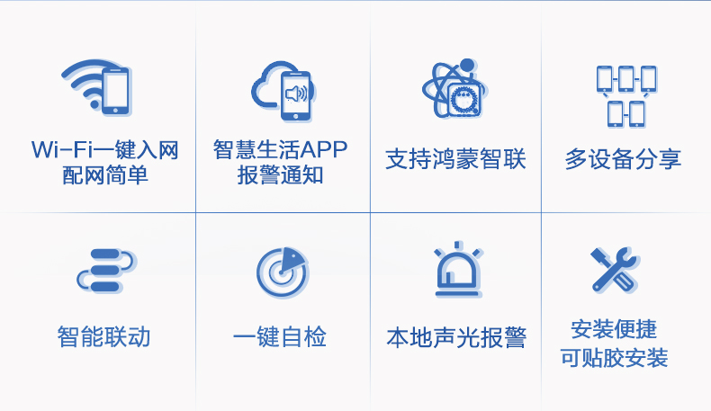 JT-DH-HY-GA4FA-O鸿蒙智联L家用可燃气体探测器特点