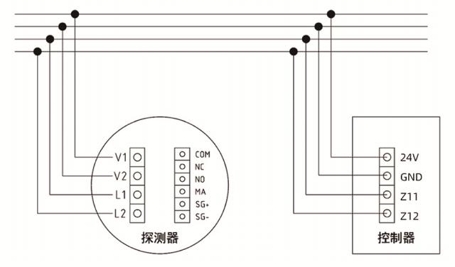 GT-GST004M工业及商业用途点型可燃气体探测器接线图