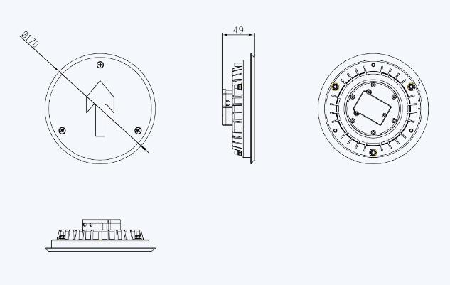 中科知创疏散指示灯具产品结构图