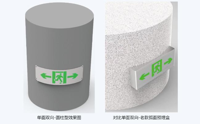 中科知创疏散指示灯具新老对比