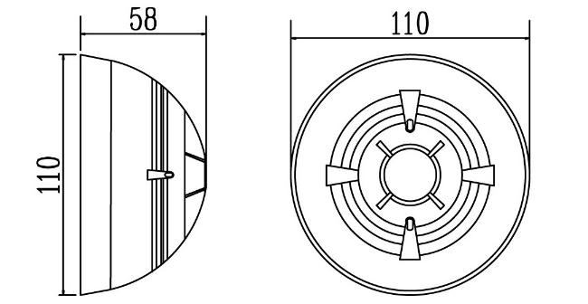 JTF-GOM-D21点型复合式感烟感温火灾探测器外形尺寸