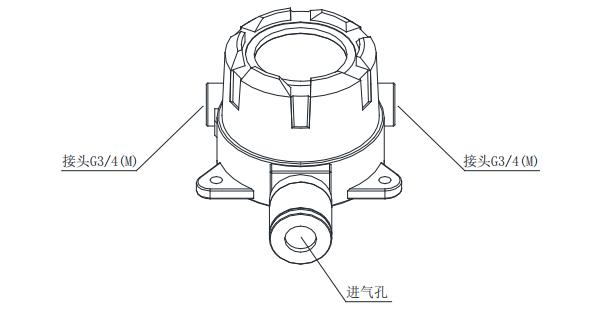GT-FS2023(Ex)工业及商业用途点型可燃气体探测器结构图