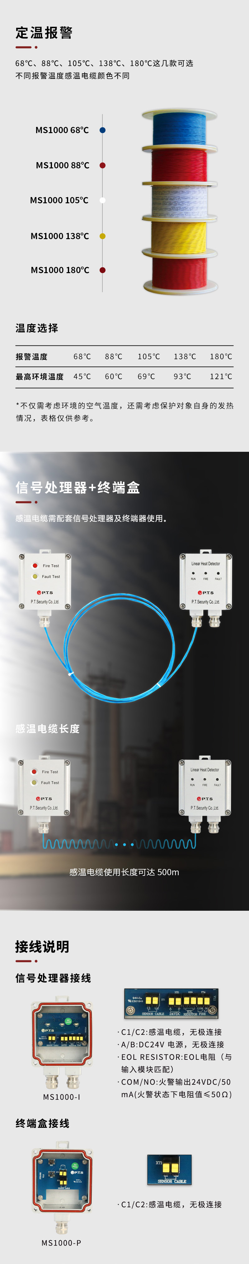 MS1000 68缆式线型感温火灾探测器2