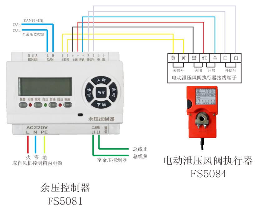 余压控制器与风阀执行器接线图