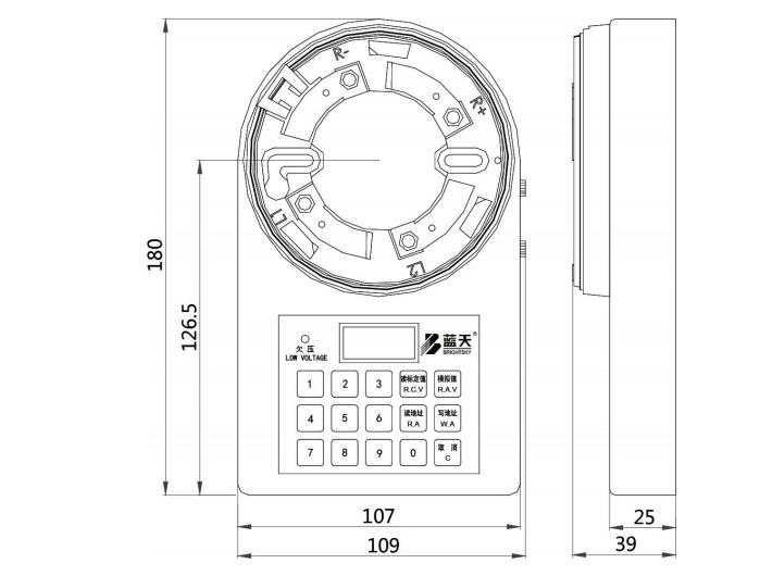 AD-BS10地址编码器尺寸图