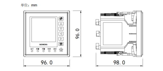 ECM521-G1组合式电气火灾监控探测器尺寸