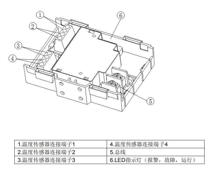 EDT521 测温式电气火灾监控探测器接线