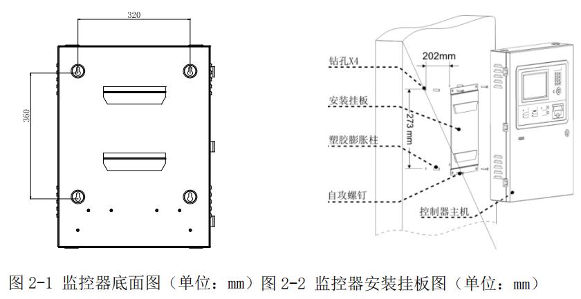 消防设备电源监控控制器安装尺寸