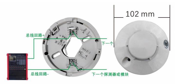 JTY-GD-ZM992光电感烟实物接线图