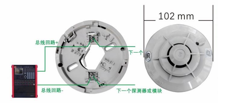 JTW-BD-ZM995感温火灾探测器实物接线图