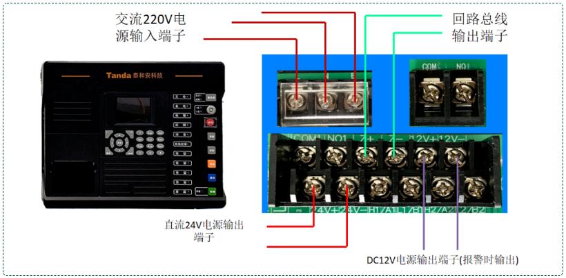 TR3001D可燃气体报警控制器接线图