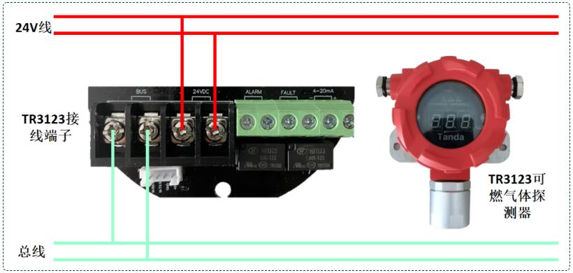 TR3123可燃气体探测器接线图