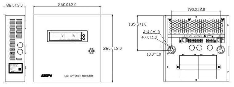 GST-DY-050H智能电源箱外观尺寸
