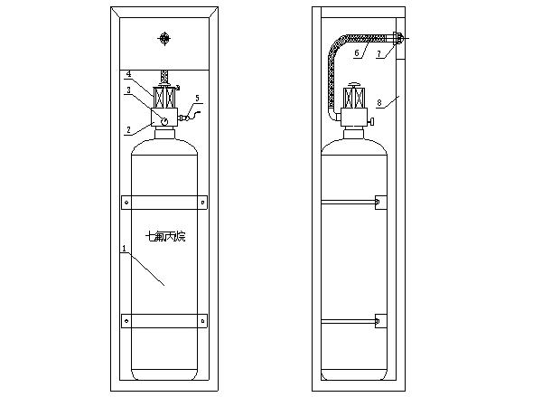 柜式七氟丙烷气体灭火装置结构图