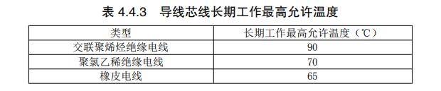 导线芯线长期工作最高允许温度