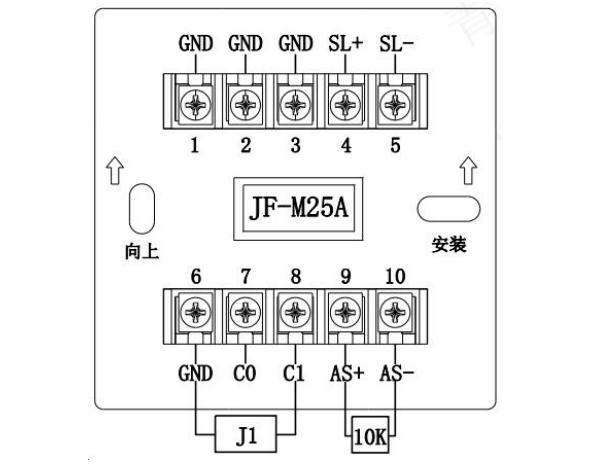 JF-M25A直线接口盒接线图