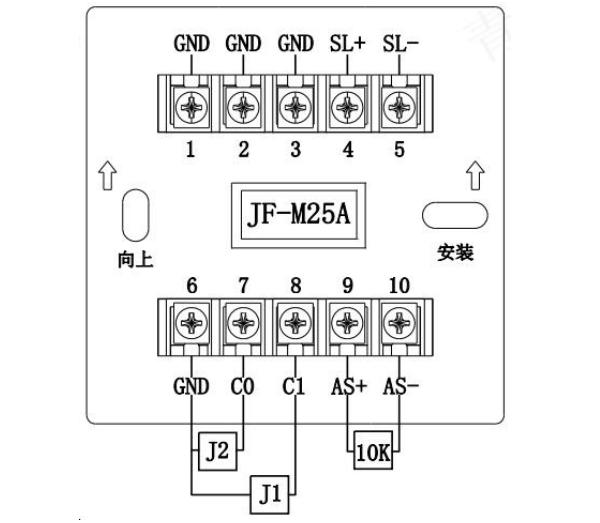 JF-M25A直线接口盒接线图