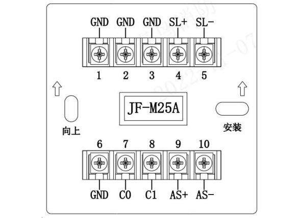 JF-M25A直线接口盒接线端子说明