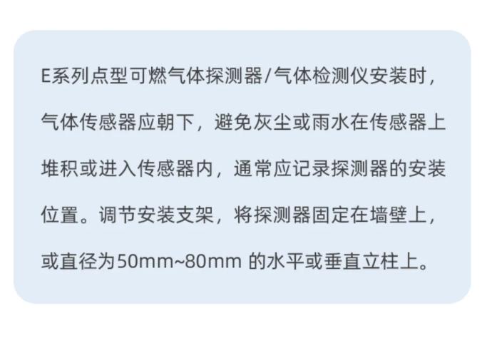 赋安工业及商业用途点型可燃气体探测器安装说明