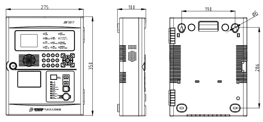 JBF5017气体灭火控制器外形尺寸