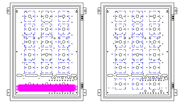FH65模块箱(800*600*200)内部模块安装示意