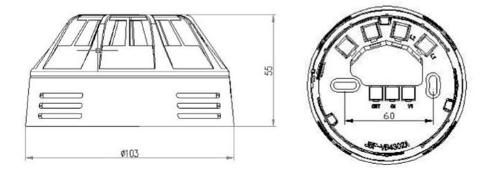 JBF4111-Bp点型感温火灾探测器产品尺寸