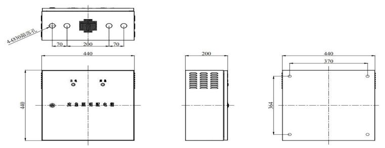 J-PD-1KVA-01应急照明配电箱外形尺寸