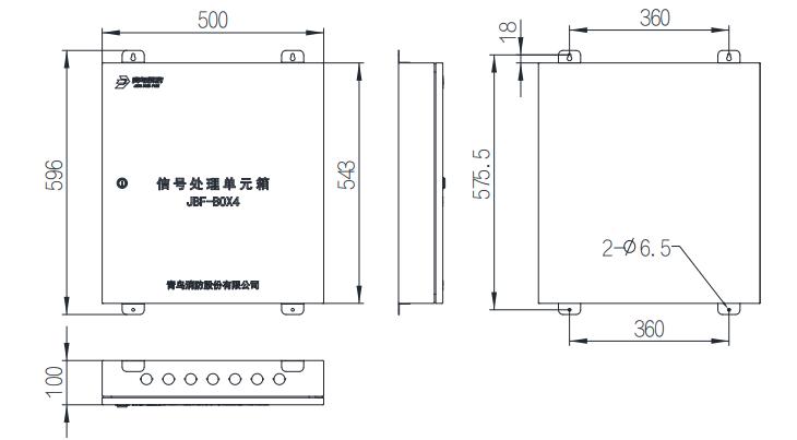 JBF-BOX4信号处理单元箱结构尺寸