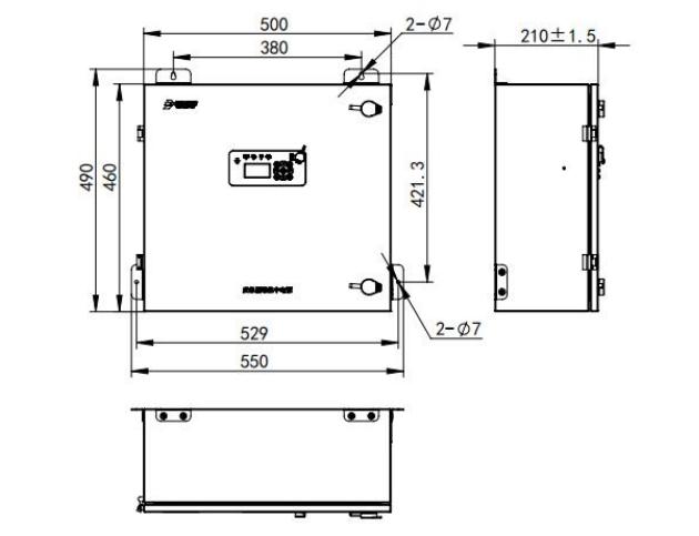 J-D-0.5KVA-02P消防应急灯具专用应急电源外形尺寸