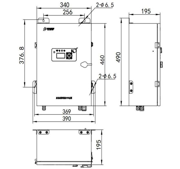 J-D-0.25KVA-08P应急照明集中电源外形尺寸