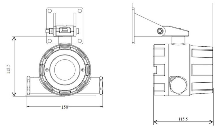 ASD-HY1000/IR4点型红紫外火焰探测器外观尺寸