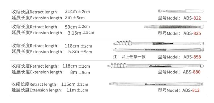 ABS-V2智控型一体二合一烟温试验器配套伸缩杆