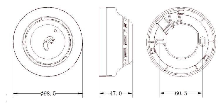 JF-Y301A-Ex点型光电感烟火灾探测器外形尺寸