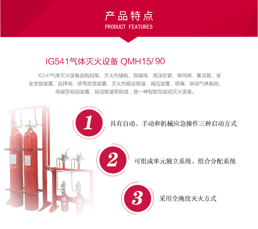 QMH15/90-PAVLN IG541气体灭火设备特点