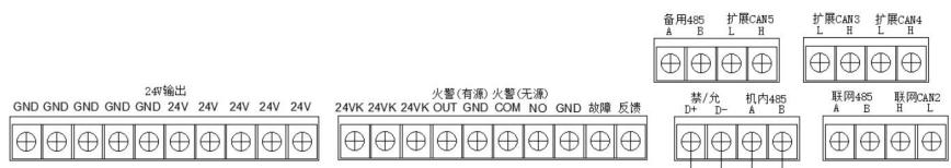 JB-QTL-C8020火灾报警控制器（联动型）接线端子说明