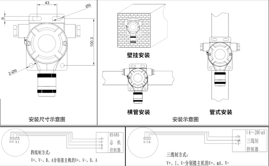GM-QB200N工业及商业用途点型可燃气体探测器
