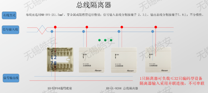 HA-LD-9204总线隔离器接线图